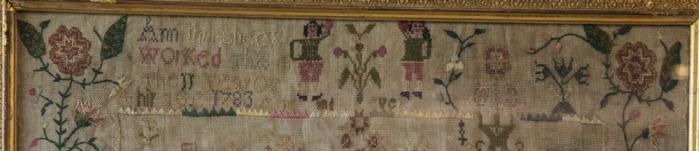 Needlework Sampler 1783 Ann Thursbeck View IV