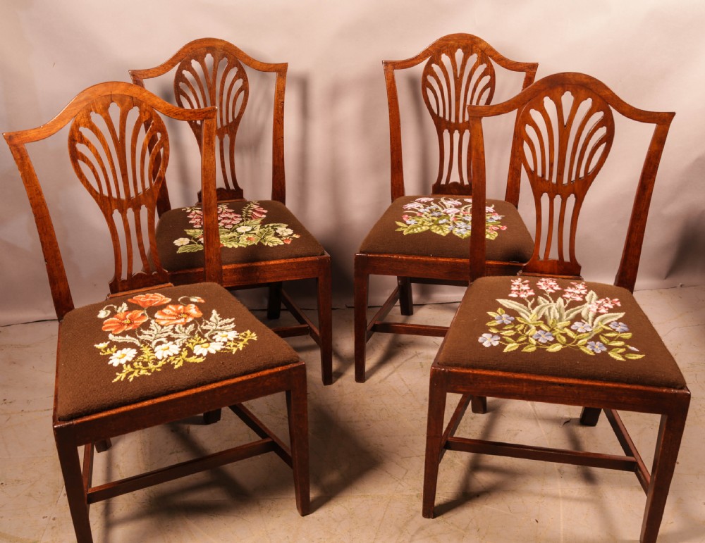 A Good set of 4 Georgian Dining Chairs