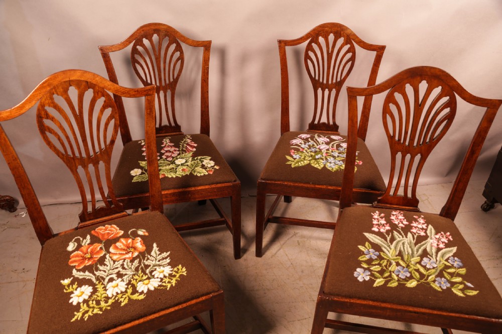 A Good set of 4 Georgian Dining Chairs View II