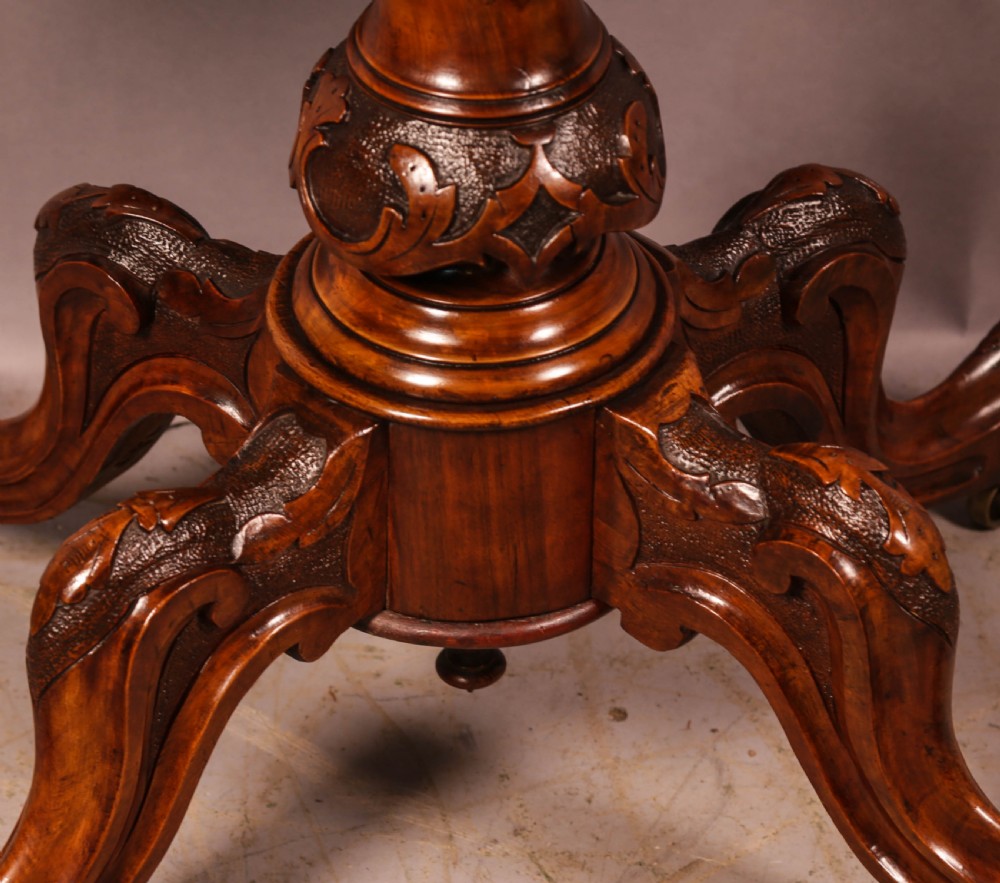 A Good Victorian Burr Walnut Games Table View III