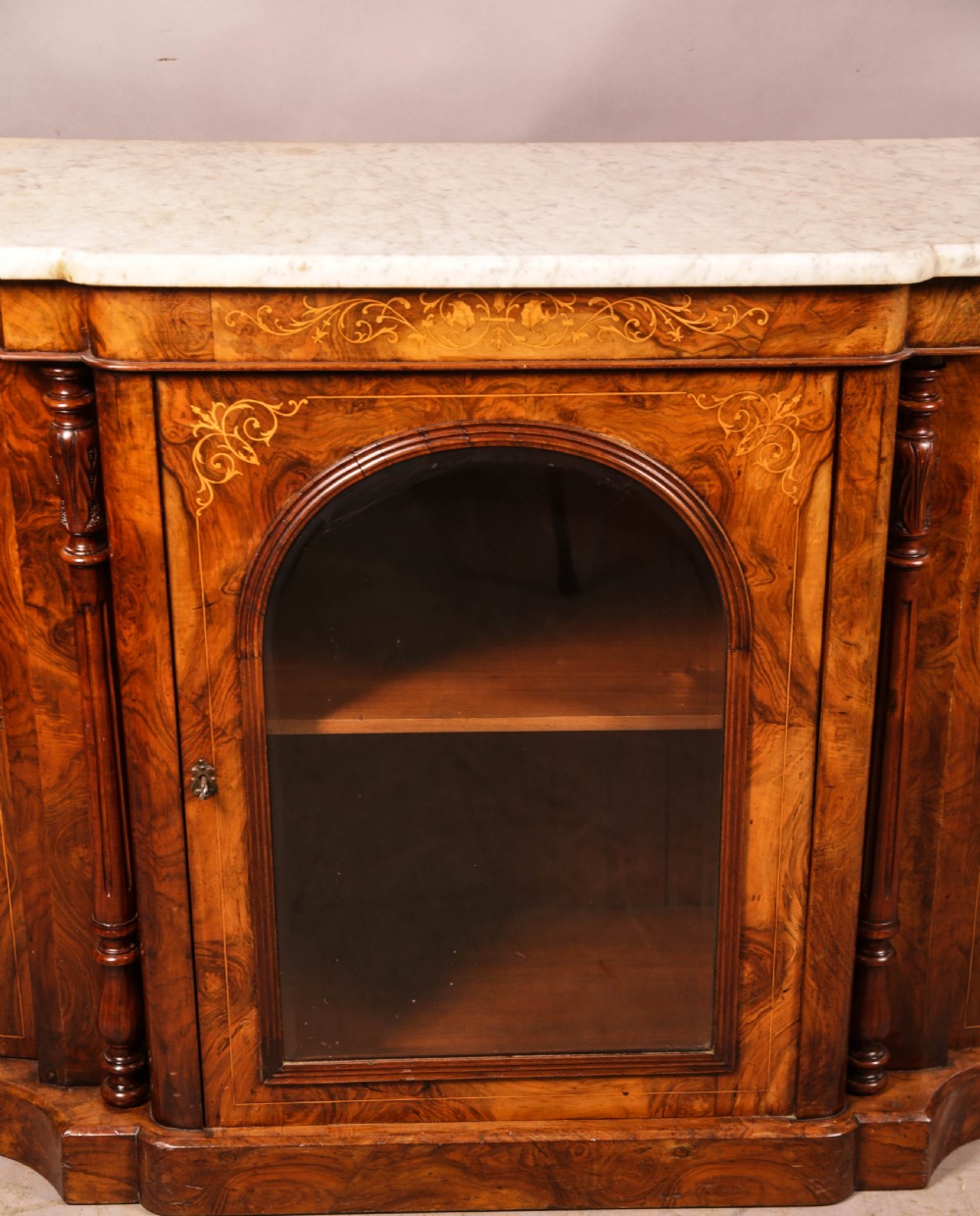 A Victorin Burr Walnut Credenza with marble top View IV
