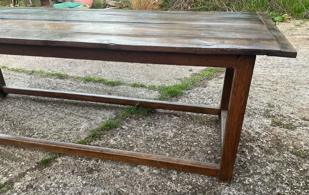 A Large Oak Farmhouse Table  View IX