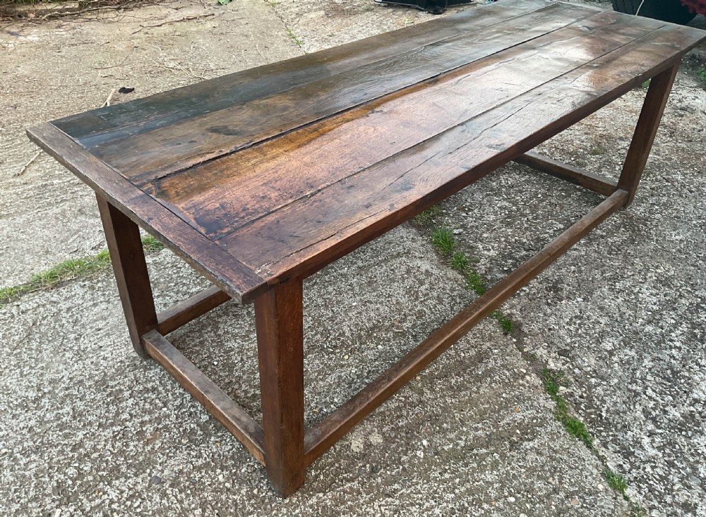 A Large Oak Farmhouse Table  View XI