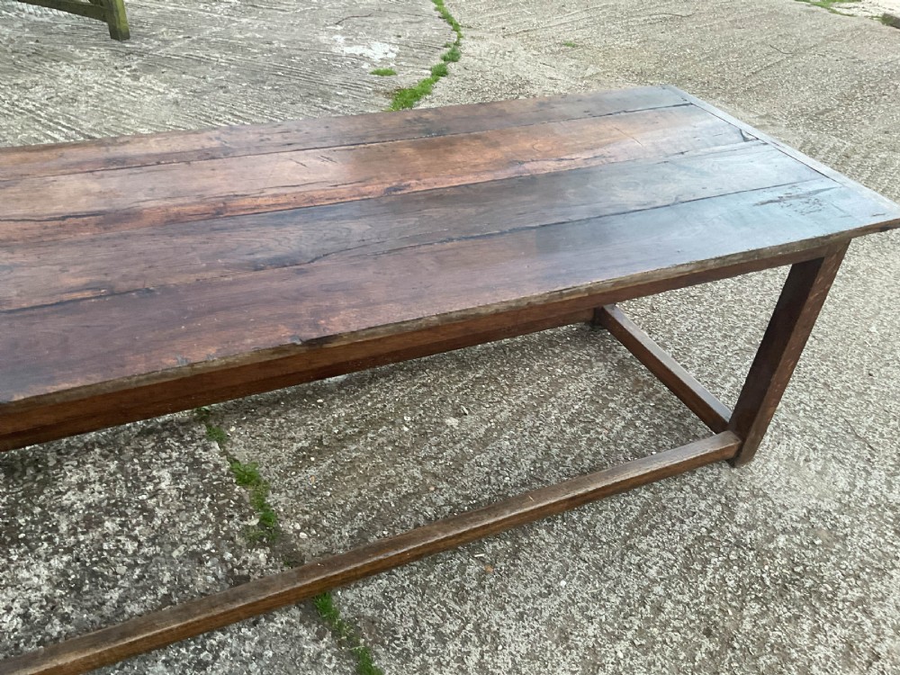 A Large Oak Farmhouse Table  View XVI