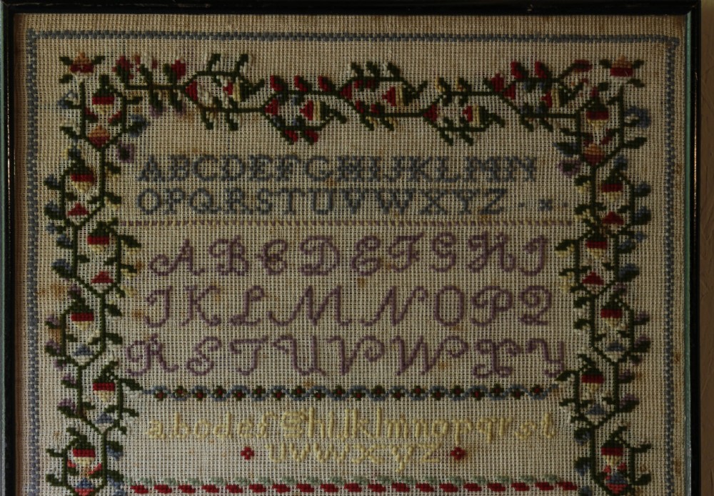 A Needlework Sampler by Sarah A Harrison June 25th 1887 View III