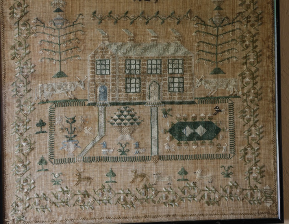 A good interesting  Sampler of the Batty Family by Agness Batty 1829  View IV