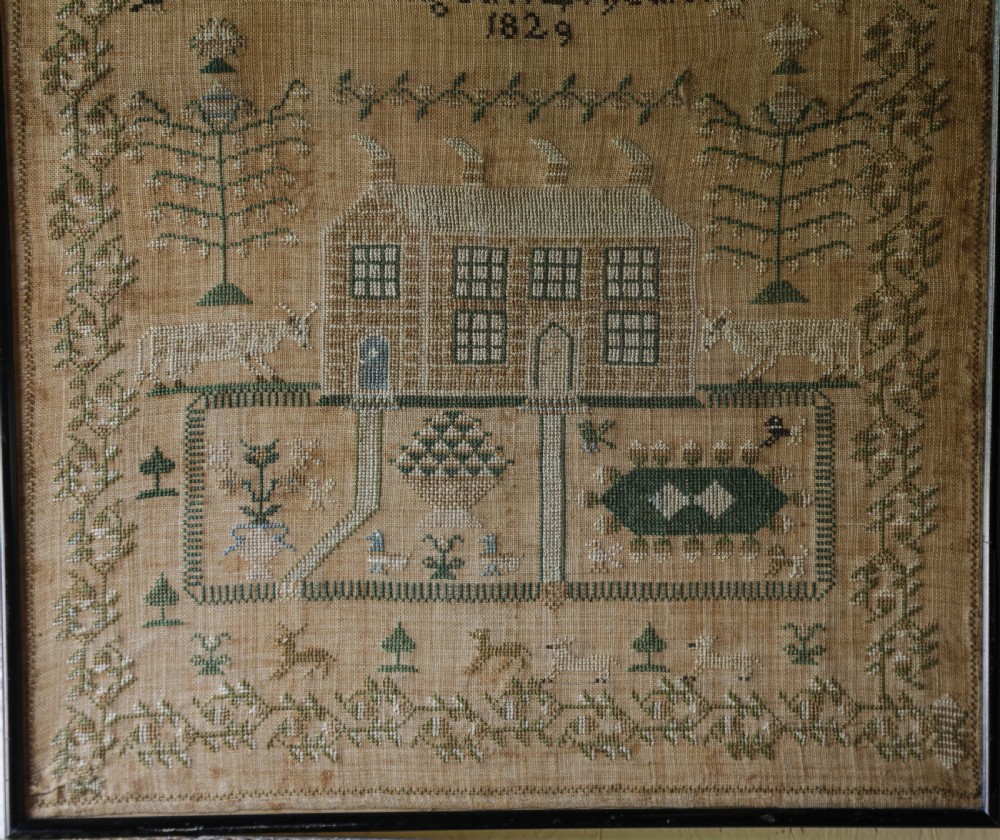 A good interesting  Sampler of the Batty Family by Agness Batty 1829  View VII