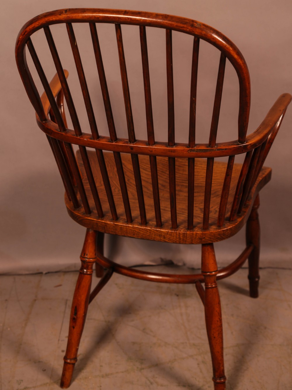A Yew Wood Stick Back Windsor chair c 1840 View III