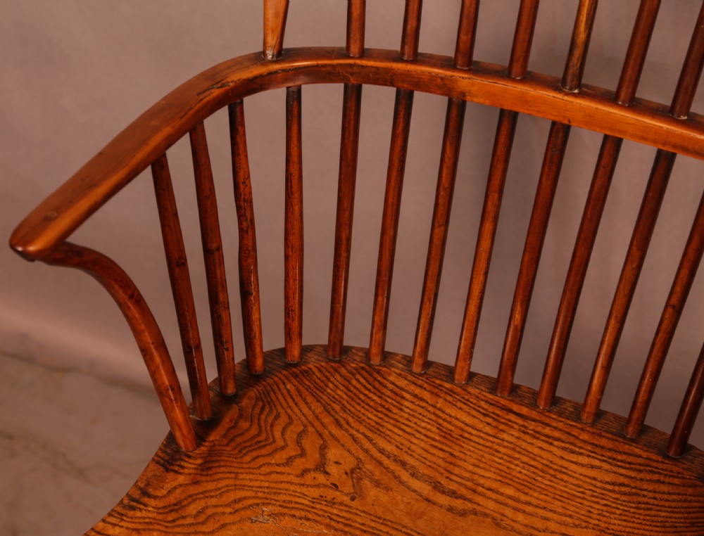 A Yew Wood Stick Back Windsor chair c 1840 View VI