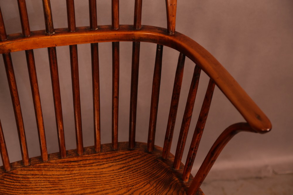 A Yew Wood Stick Back Windsor chair c 1840 View VII