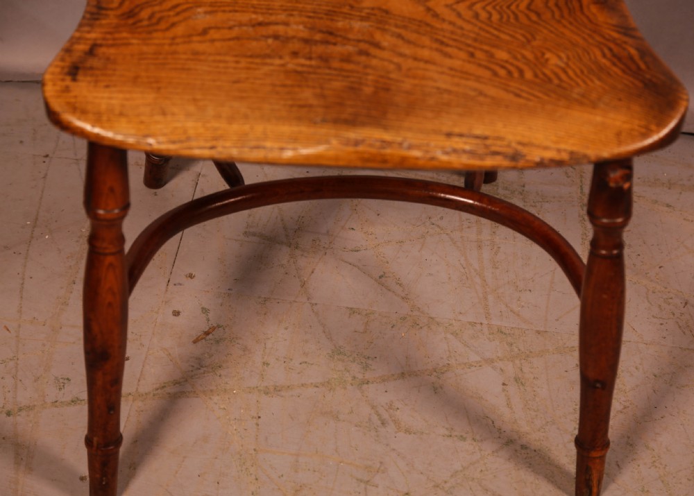 A Yew Wood Stick Back Windsor chair c 1840 View IX