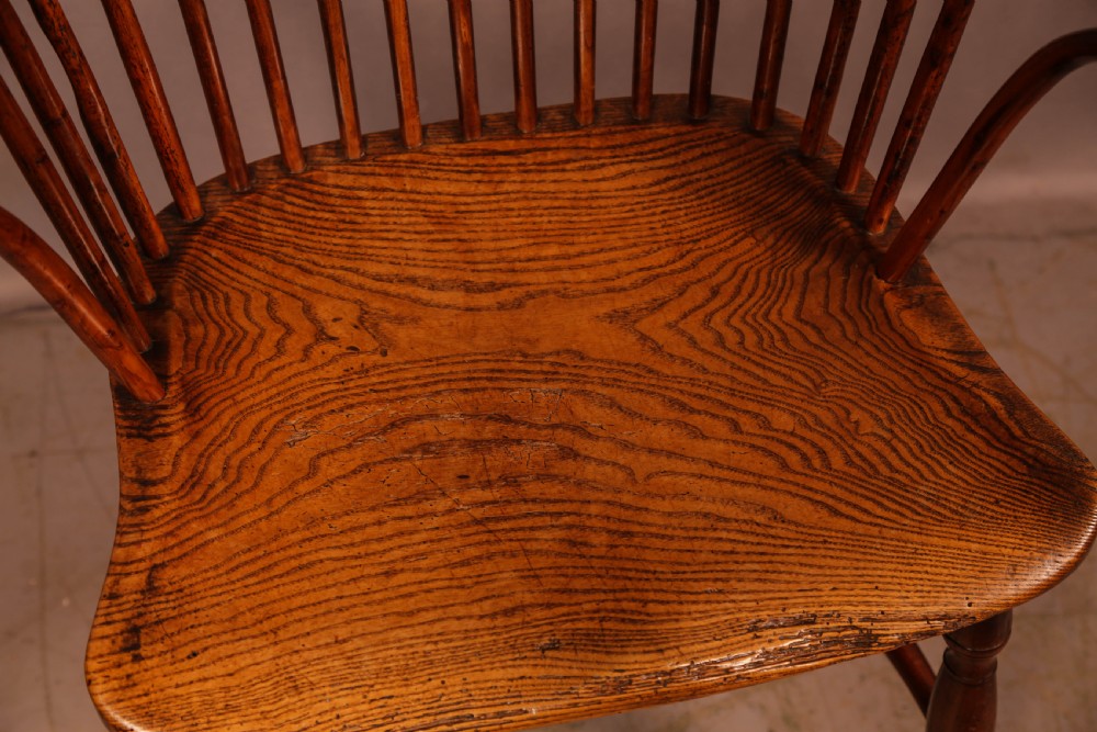 A Yew Wood Stick Back Windsor chair c 1840 View X