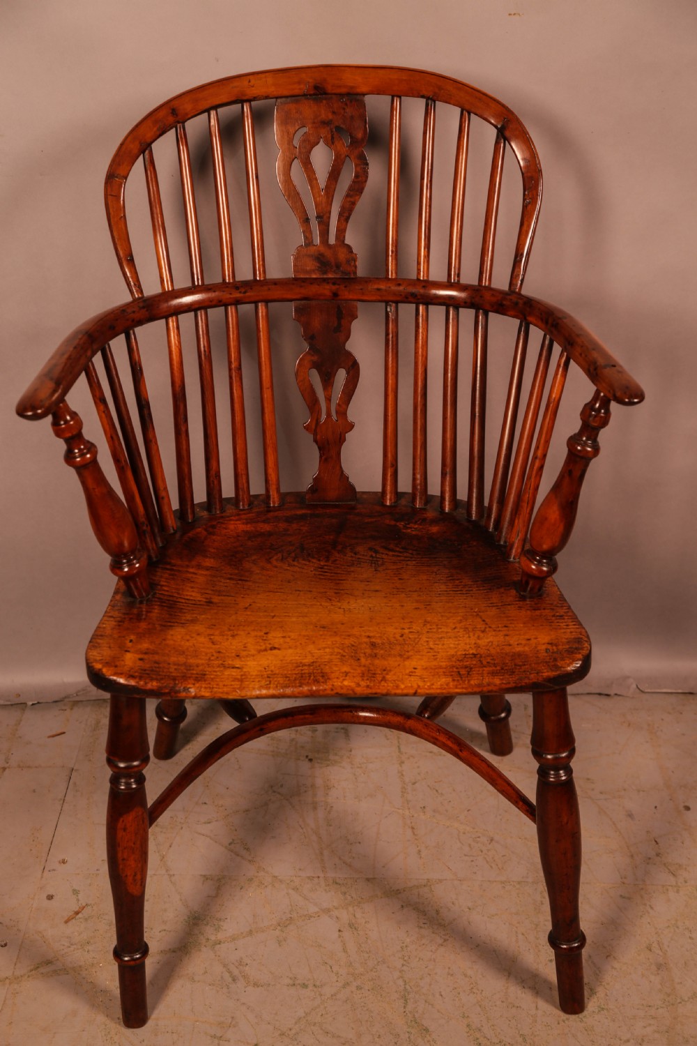 A Yew Wood Low Back Windsor Chair c 1840 View II