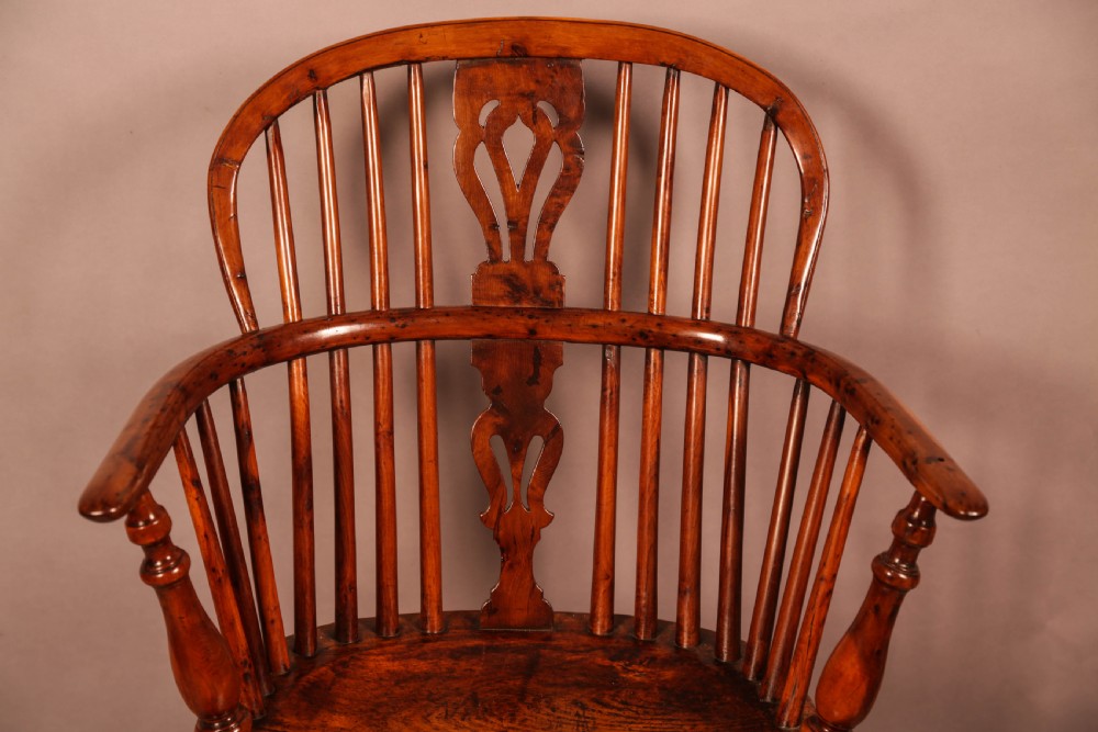 A Yew Wood Low Back Windsor Chair c 1840 View VI