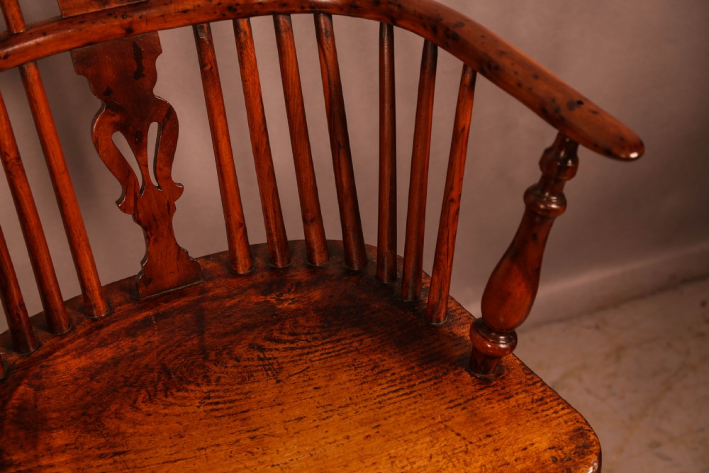 A Yew Wood Low Back Windsor Chair c 1840 View VII