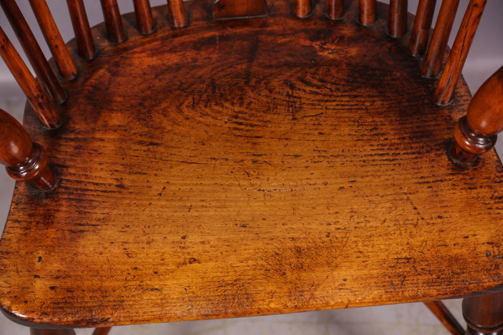 A Yew Wood Low Back Windsor Chair c 1840 View IX