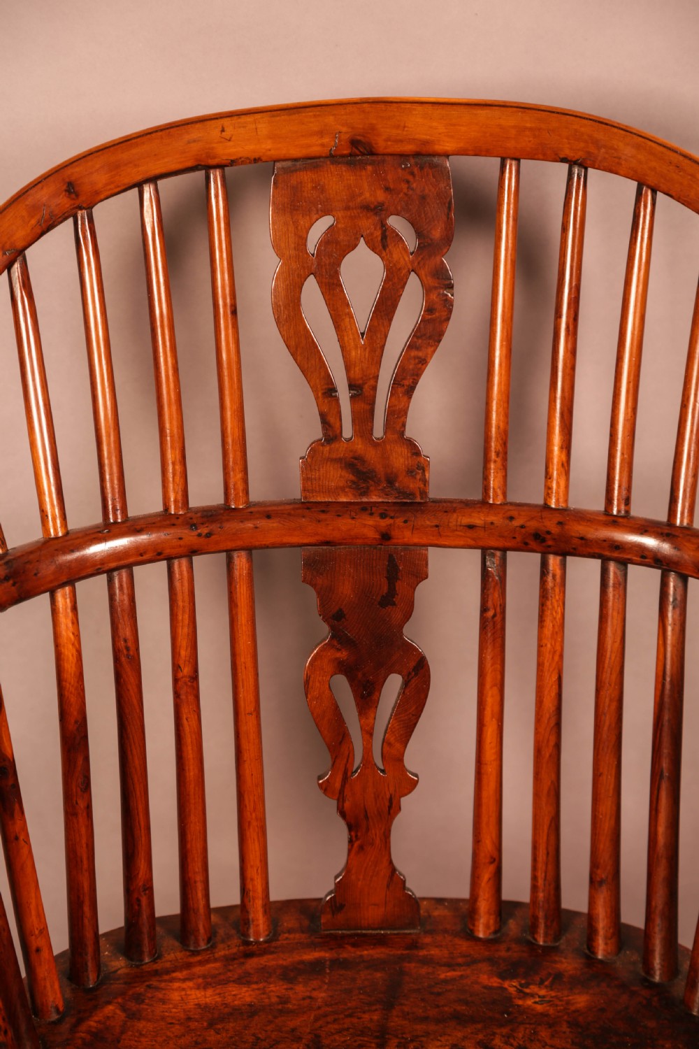 A Yew Wood Low Back Windsor Chair c 1840 View XI
