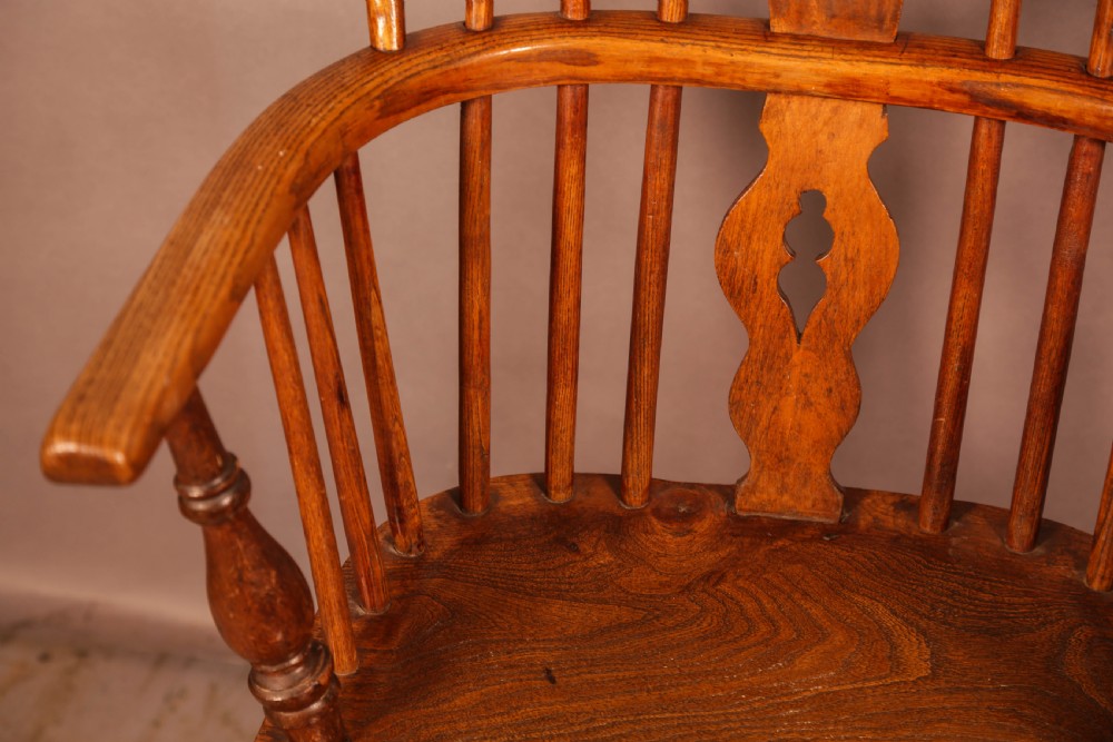 A Victorian High Back Windsor chair stick arm View IV
