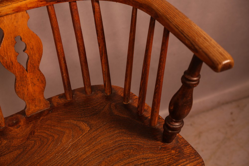 A Victorian High Back Windsor chair stick arm View VI