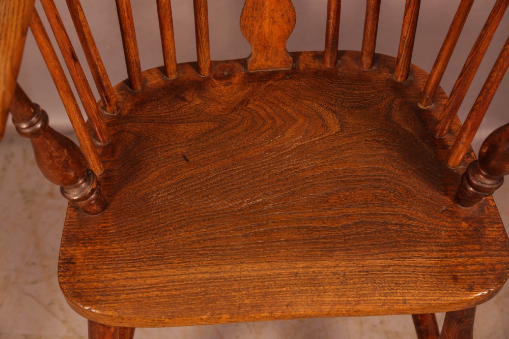 A Victorian High Back Windsor chair stick arm View VII