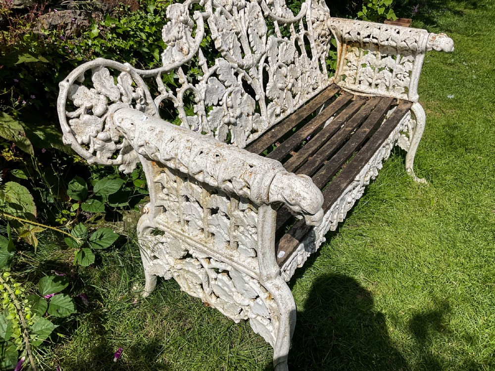 A Victorian Cast Iron Garden bench very fancy View II
