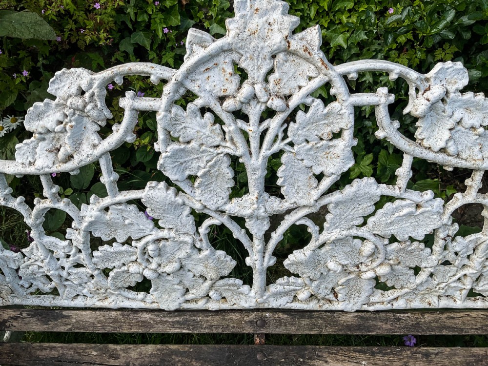 A Victorian Cast Iron Garden bench very fancy View VI