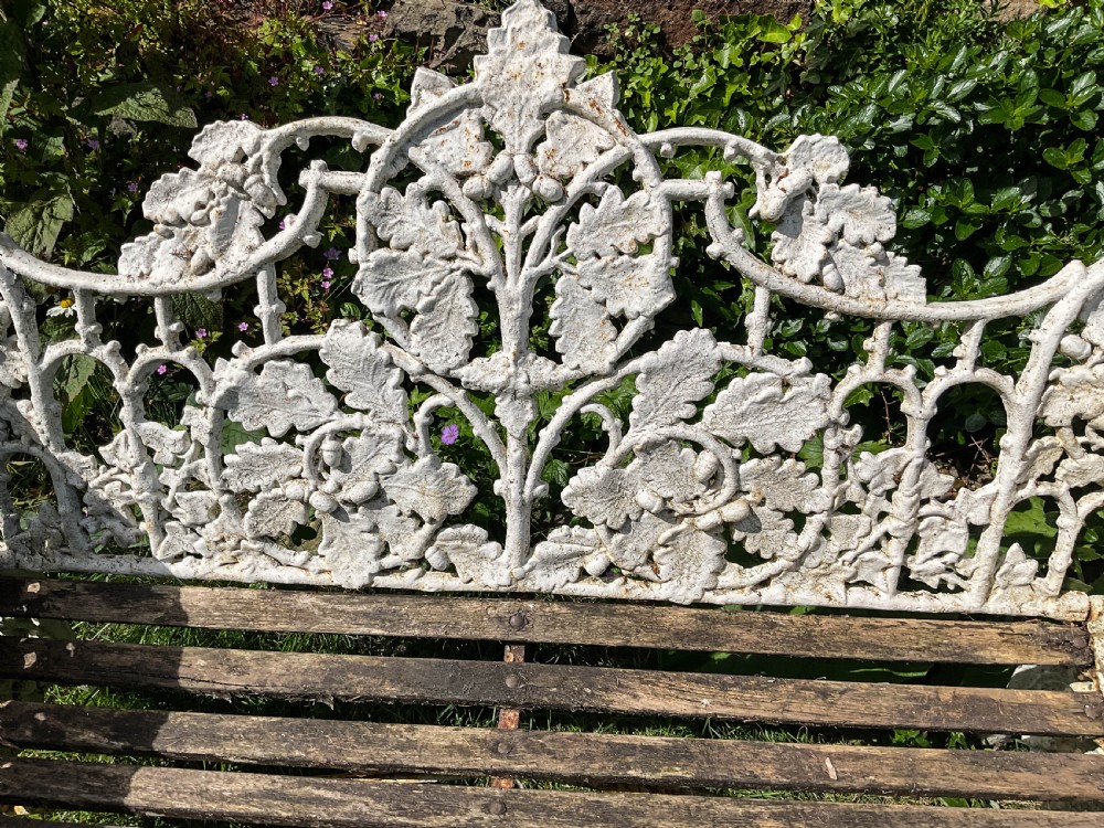 A Victorian Cast Iron Garden bench very fancy View XIII