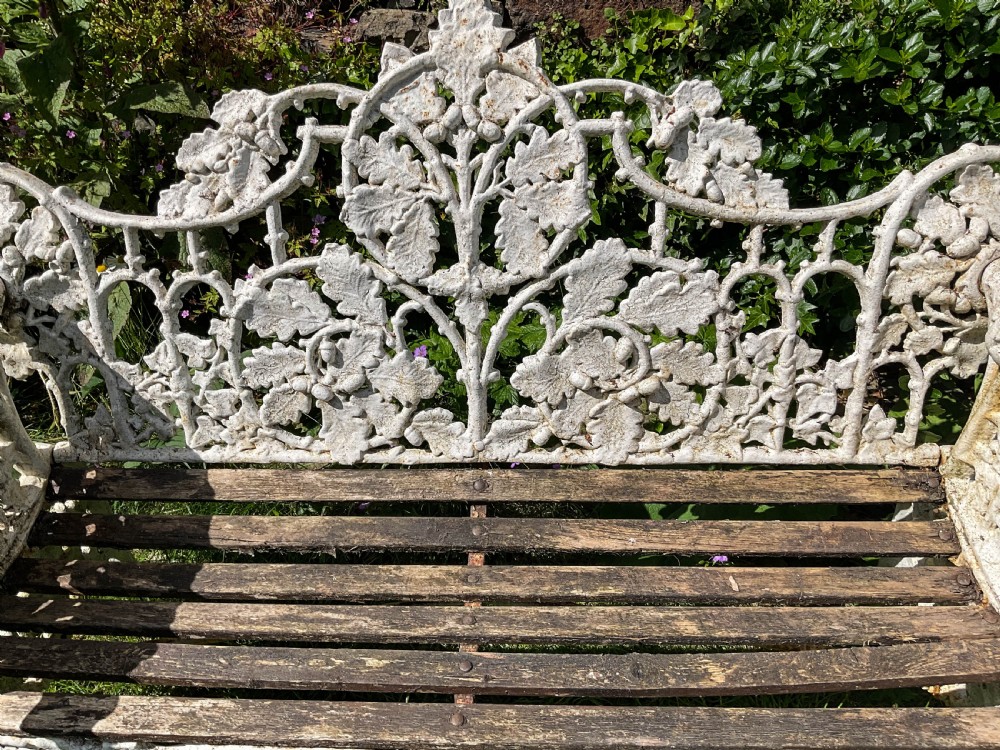 A Victorian Cast Iron Garden bench very fancy View XVI
