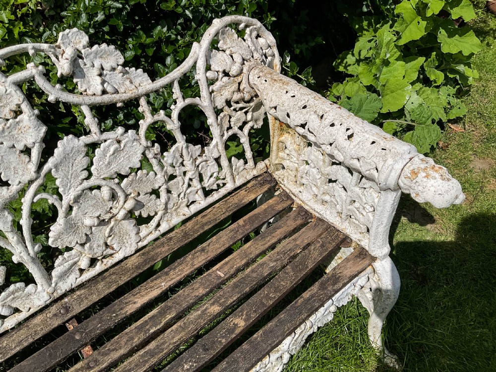 A Victorian Cast Iron Garden bench very fancy View XVIII