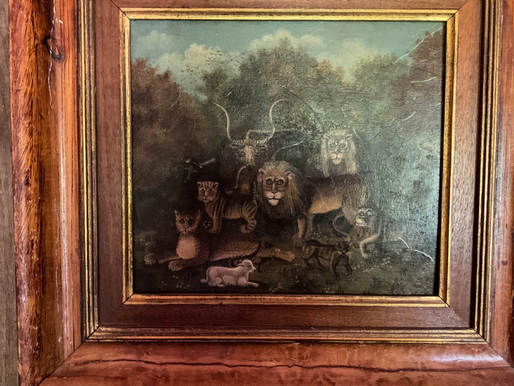 A Fabulus Nieve painting of the Lion and The Lamb View II
