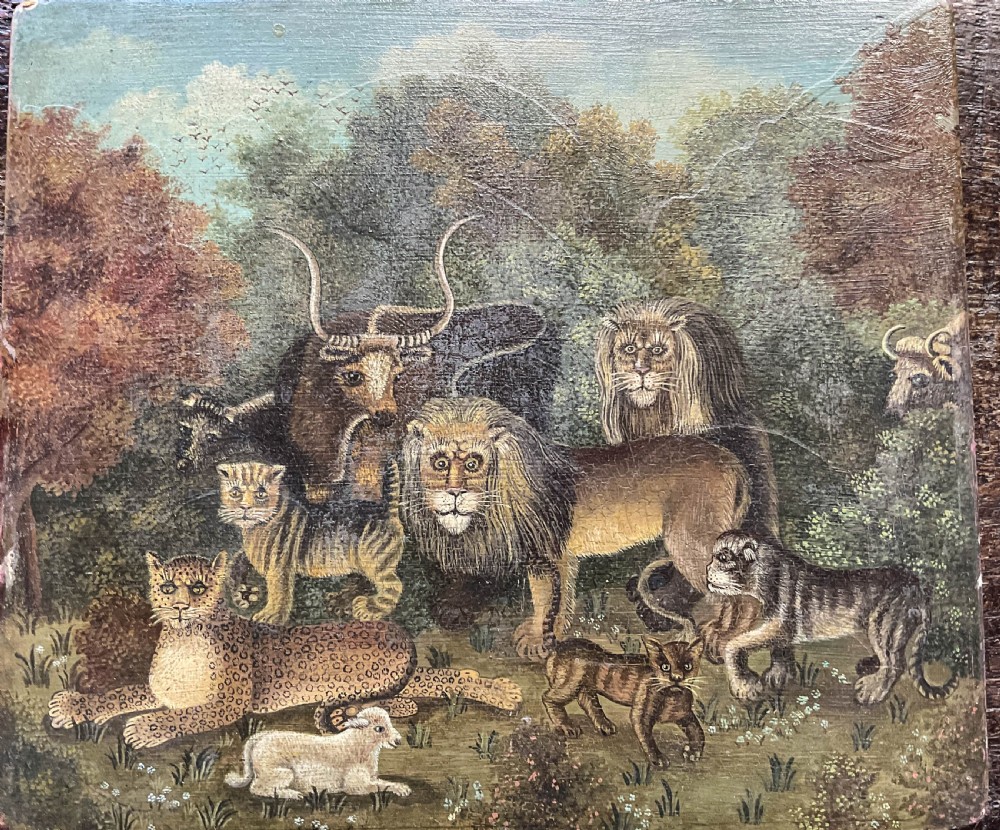 A Fabulus Nieve painting of the Lion and The Lamb View IV