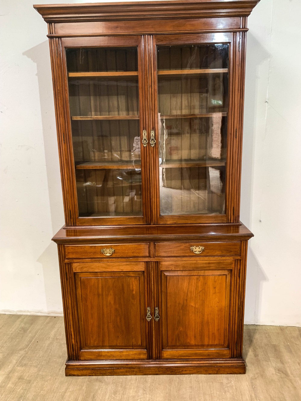 A Victorian Library Bookcase in Walnut c 1890