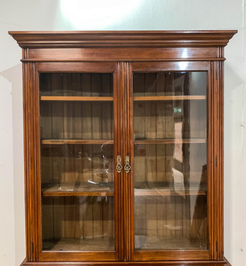 A Victorian Library Bookcase in Walnut c 1890 View III