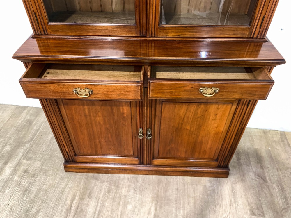 A Victorian Library Bookcase in Walnut c 1890 View V