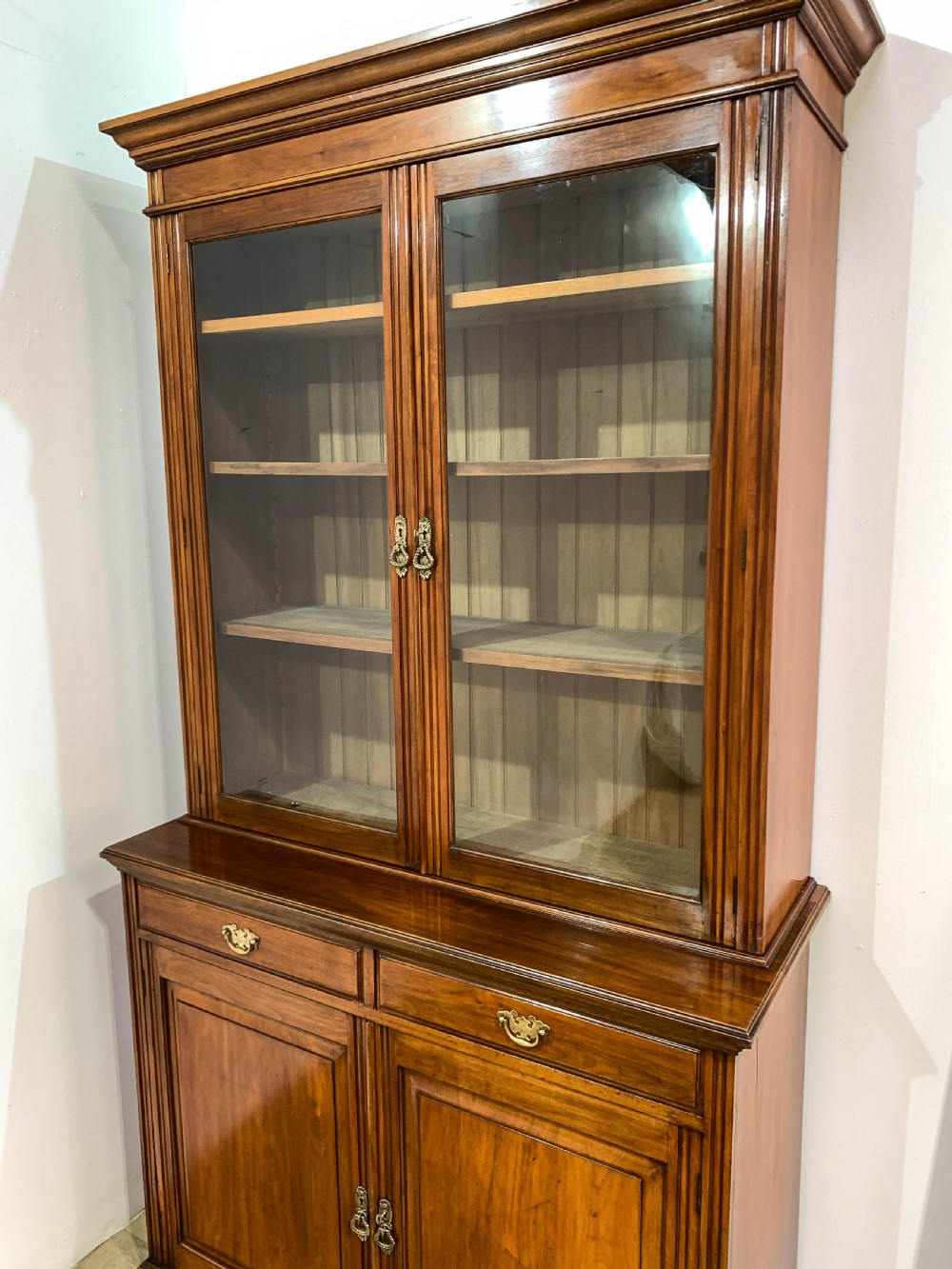 A Victorian Library Bookcase in Walnut c 1890 View VI