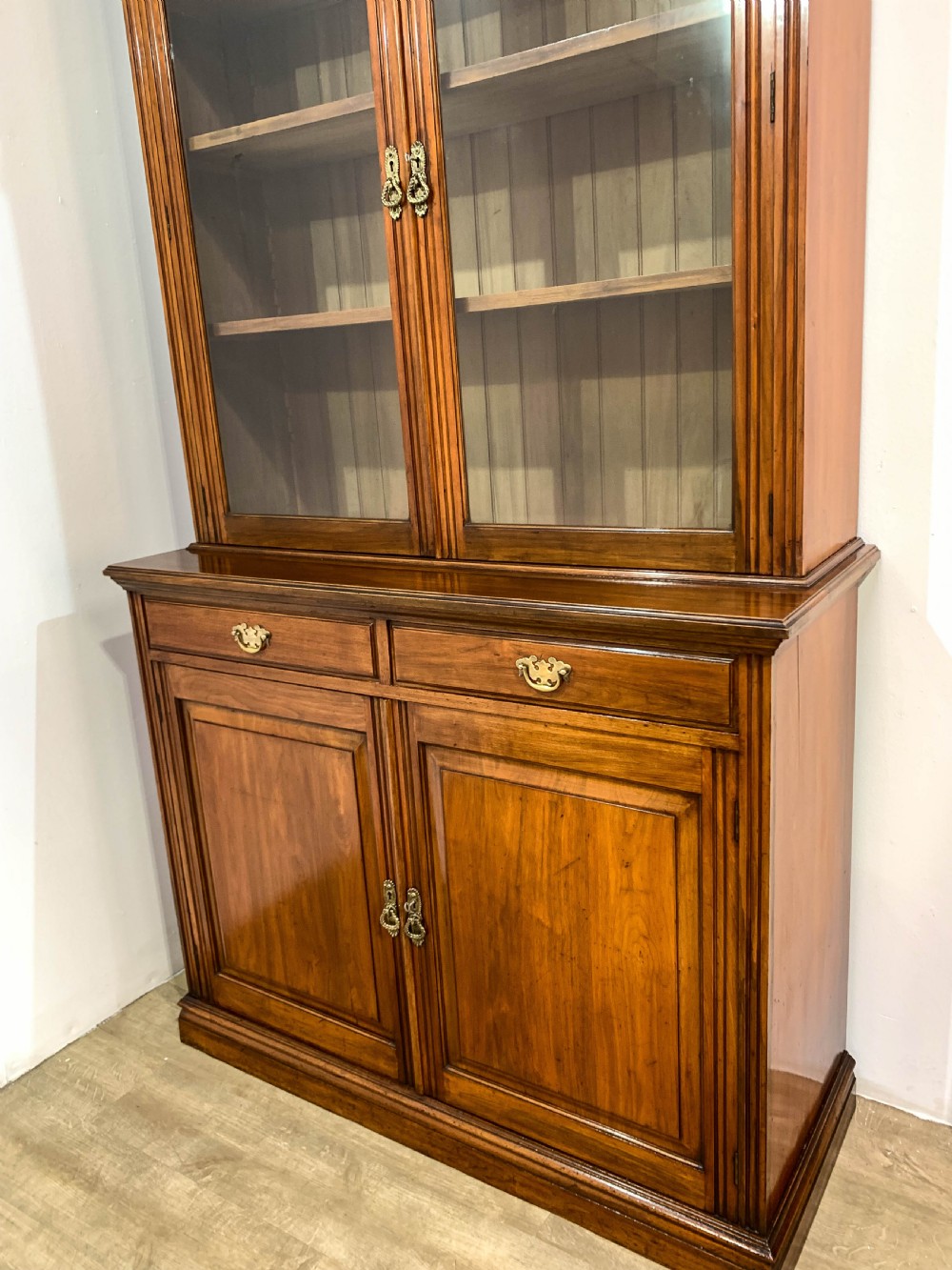 A Victorian Library Bookcase in Walnut c 1890 View VII