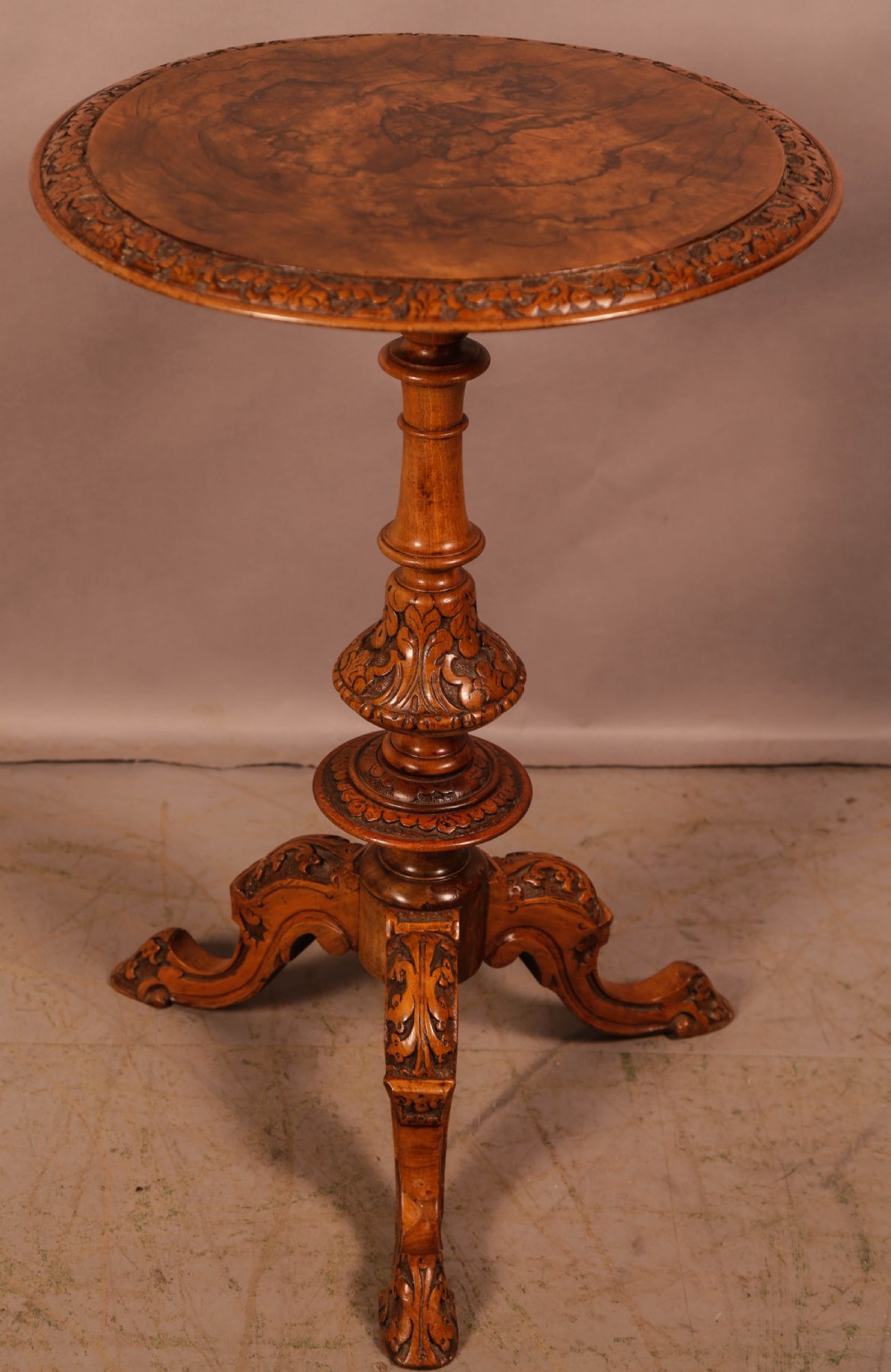A Victorian Burr Walnut Occaisional Table 