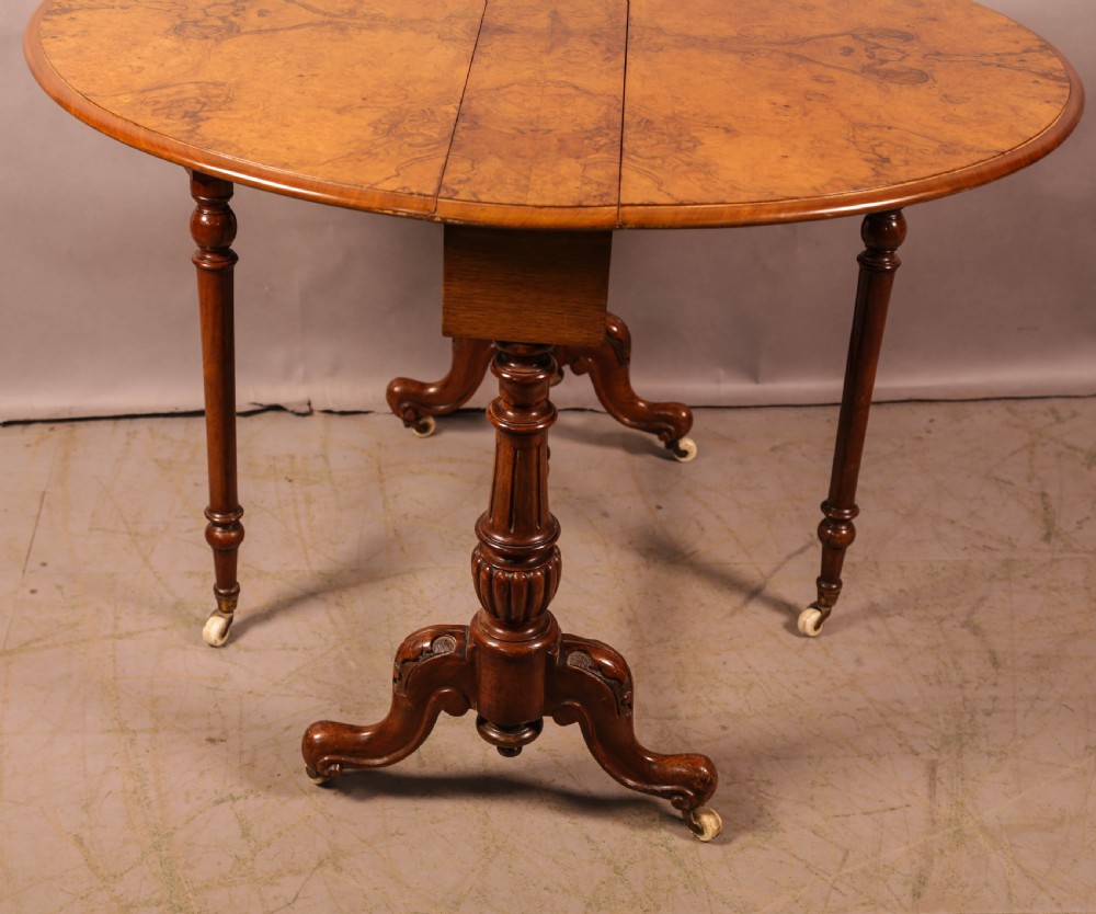 A Victorian Burr Walnut Sutherland Table View V