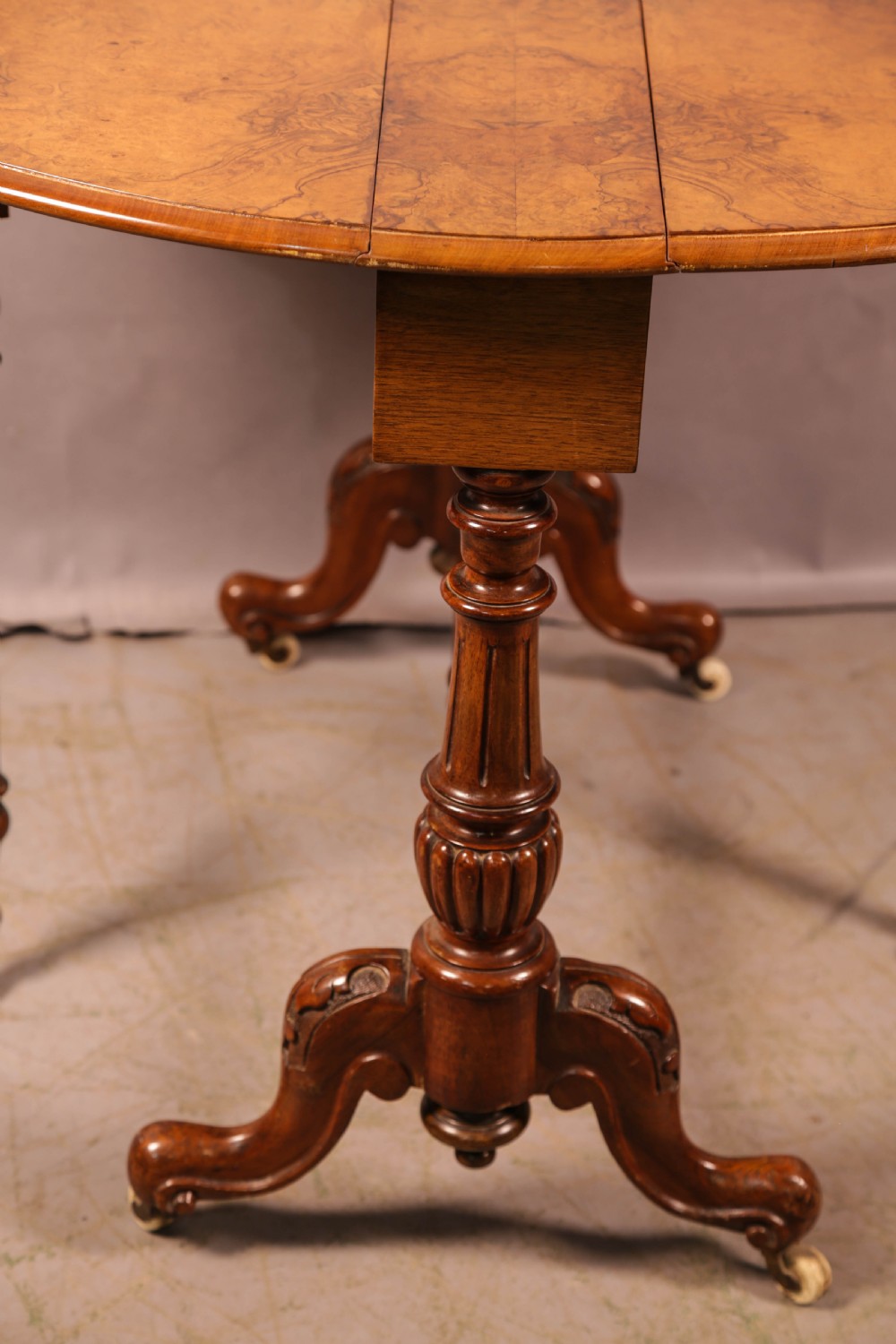 A Victorian Burr Walnut Sutherland Table View VI