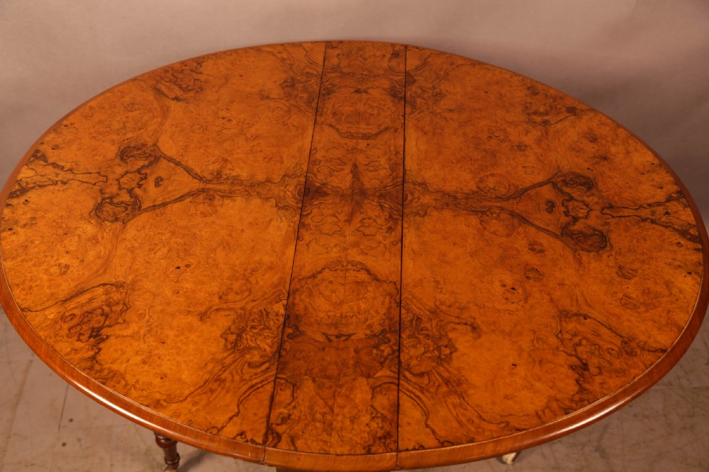 A Victorian Burr Walnut Sutherland Table View VIII