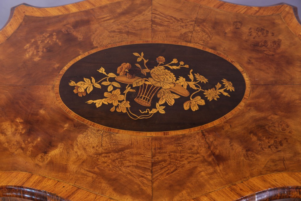 A Victorian Single drawer side table Burr Walnut View VI