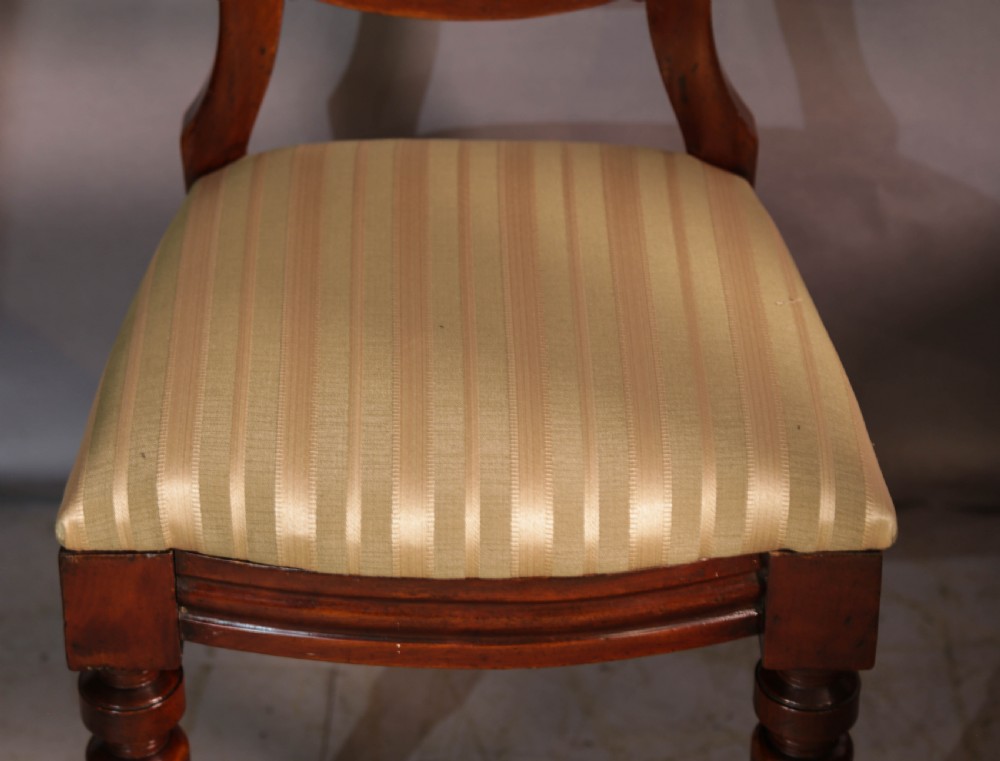 A Set of 12 victorian Mahogany Balloon Back Dining Chairs View IX