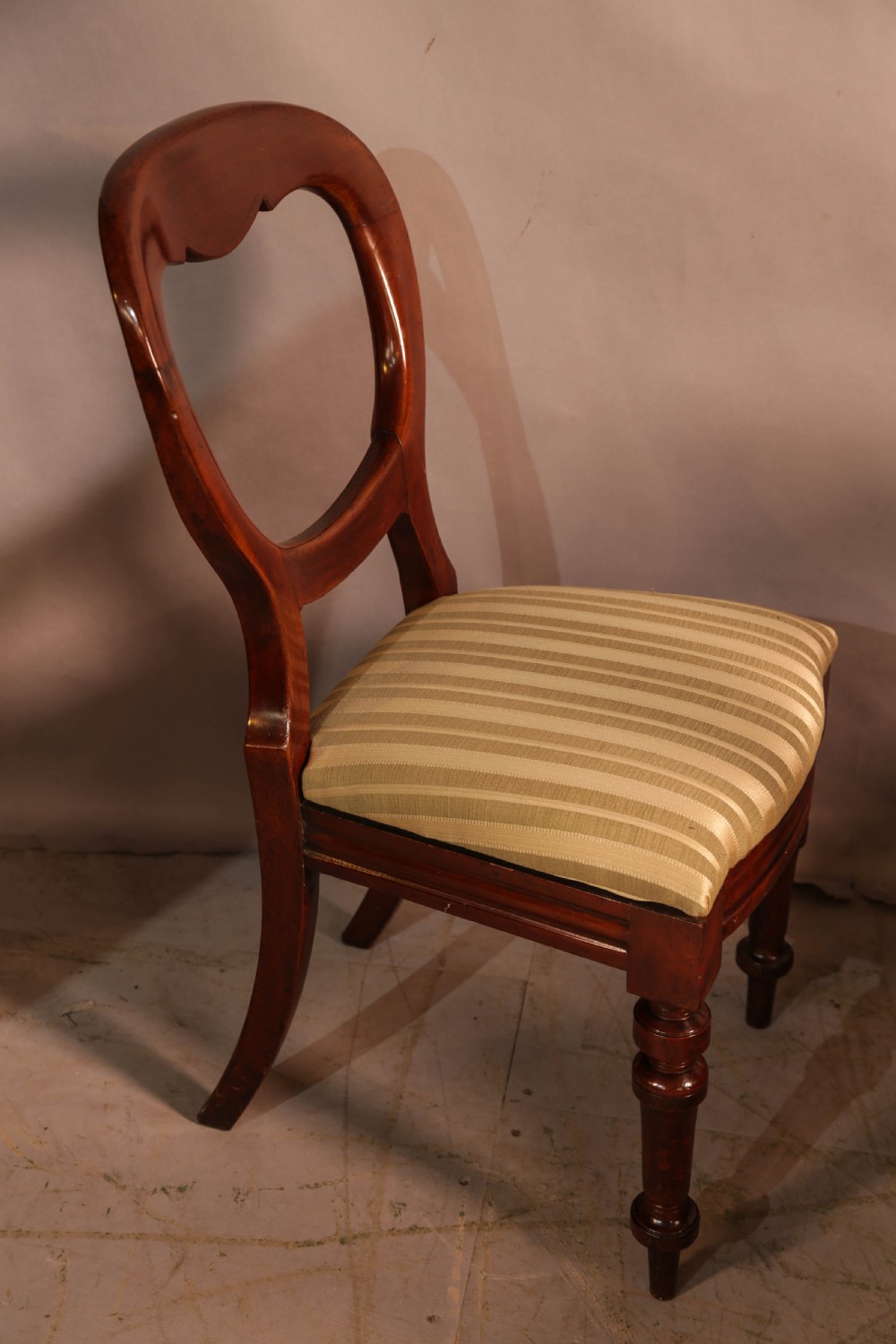 A Set of 12 victorian Mahogany Balloon Back Dining Chairs View X