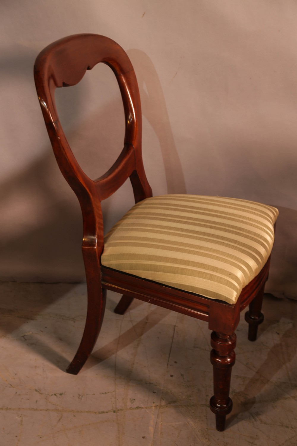 A Set of 12 victorian Mahogany Balloon Back Dining Chairs View XI