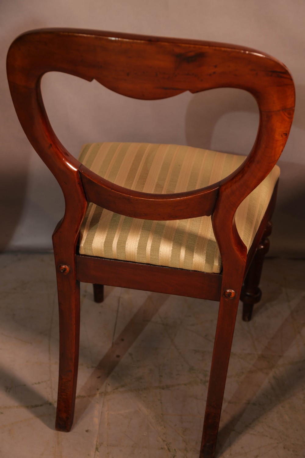 A Set of 12 victorian Mahogany Balloon Back Dining Chairs View XII
