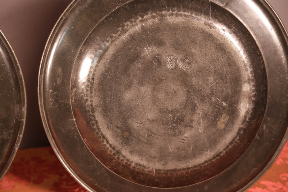 A Pair of Pewter Chargers View IV