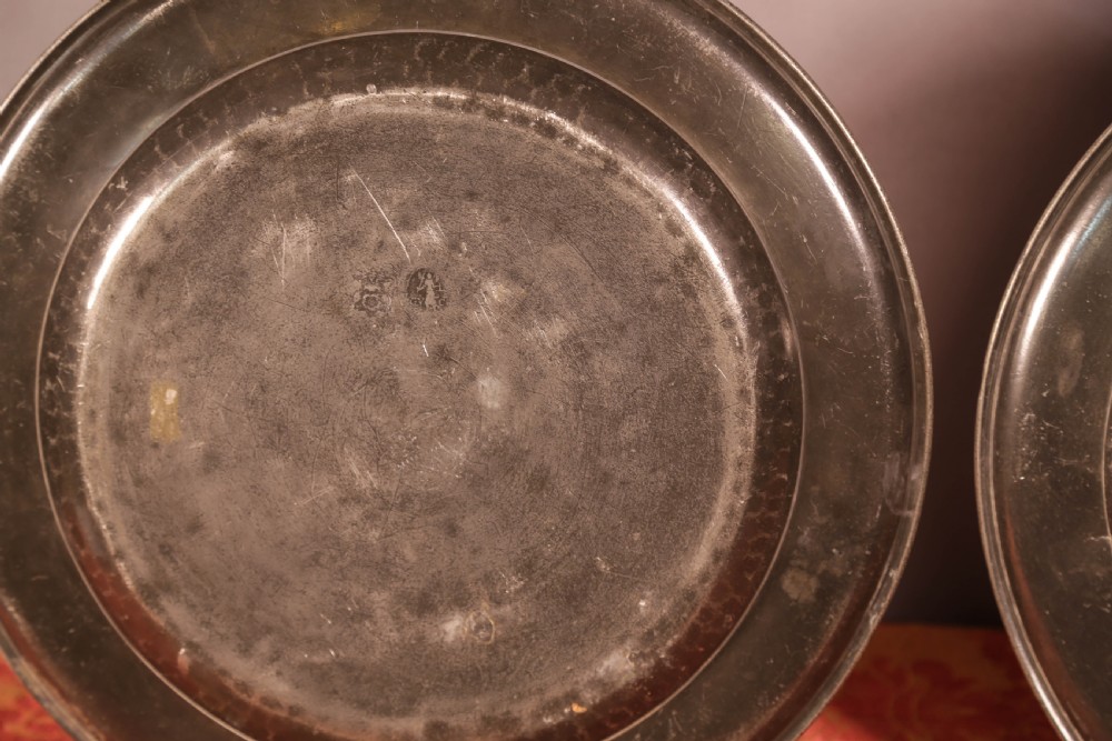 A Pair of Pewter Chargers View V