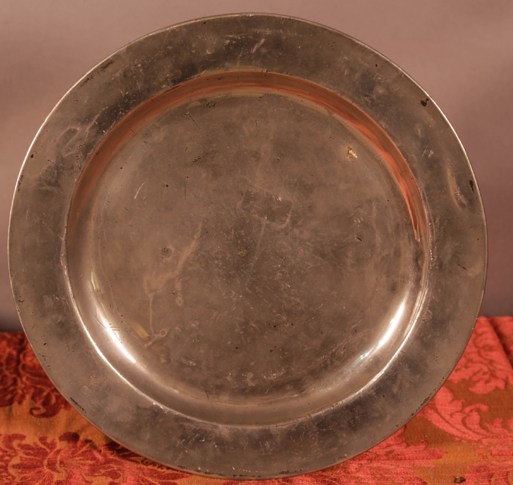 A Single Pewter Charger