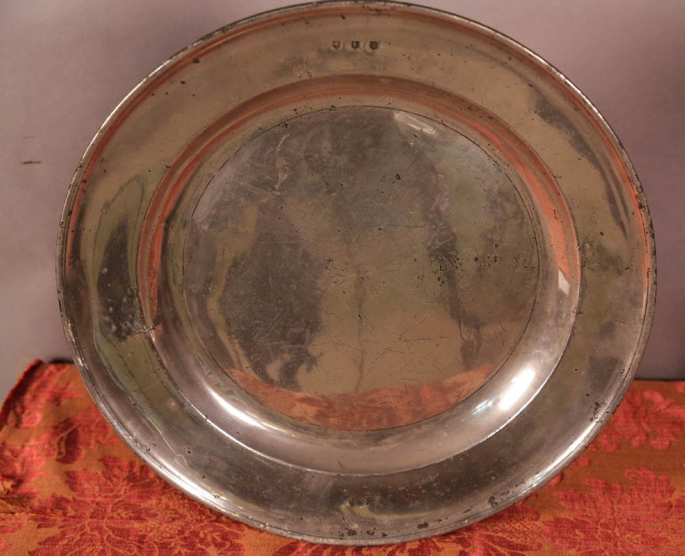 A Single Large Pewter Charger View III