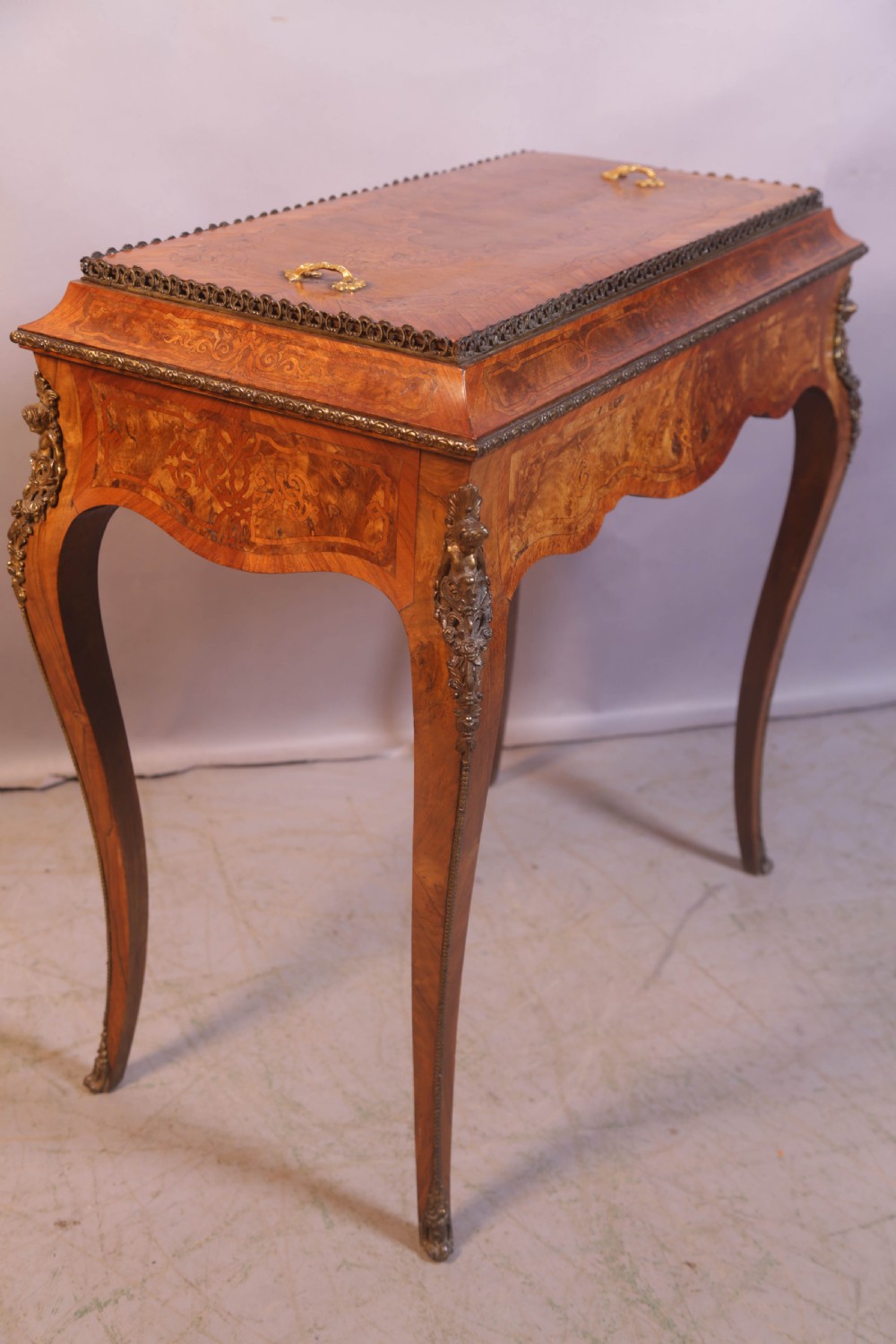 A Victorian Burr Walnut Cellorette View VI